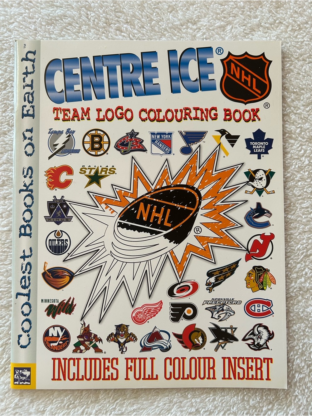 🔥5 for $20 - Centre Ice NHL Team Logo Colouring Book